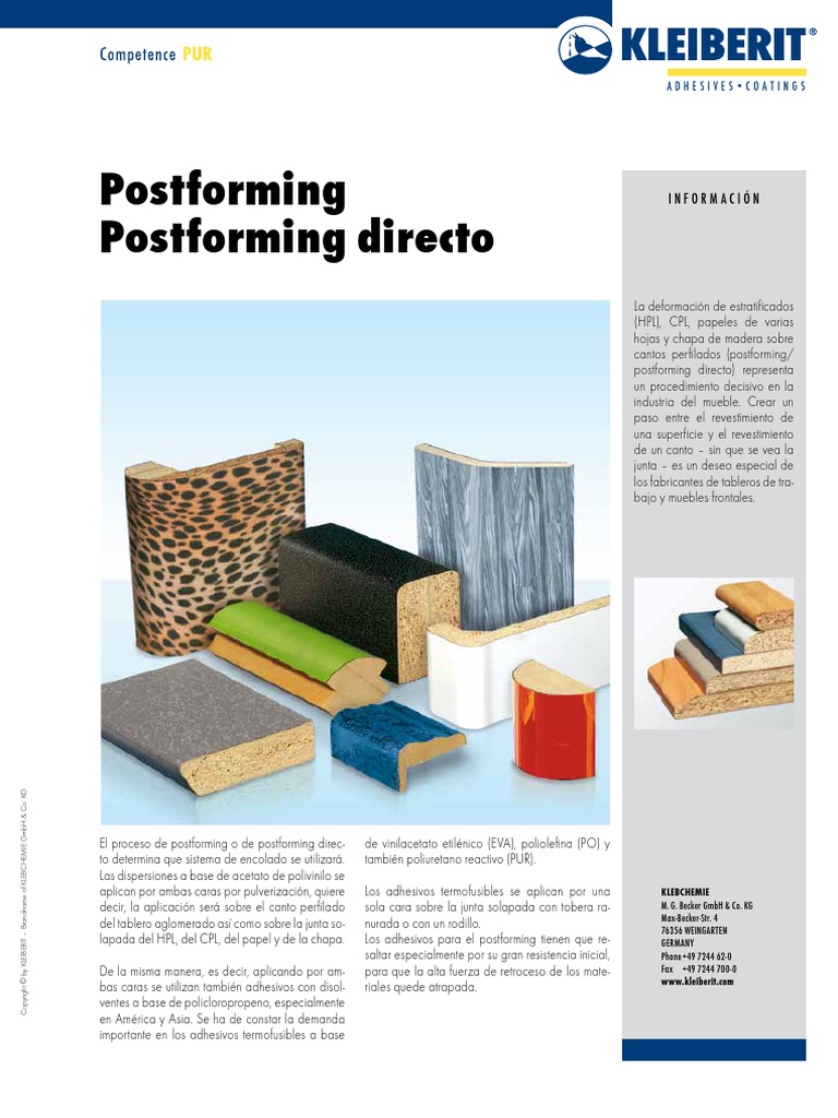 Postforming Direktpostforming E | PDF | Sustancias químicas ...