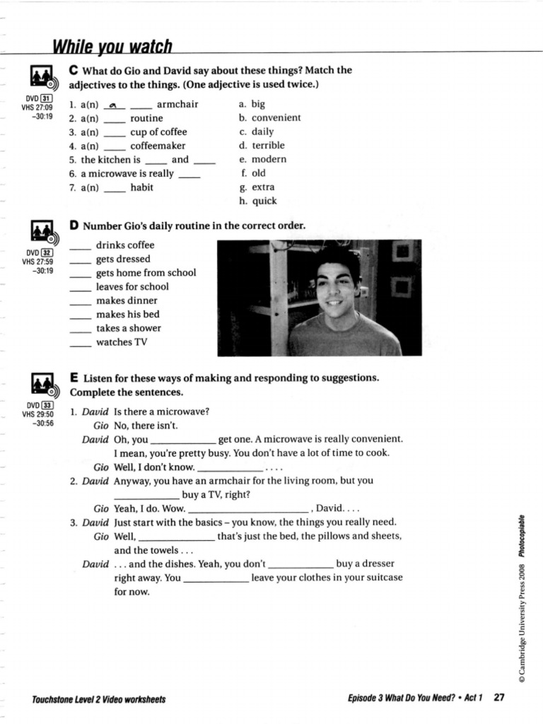 touchstone video resource book 2 pdf