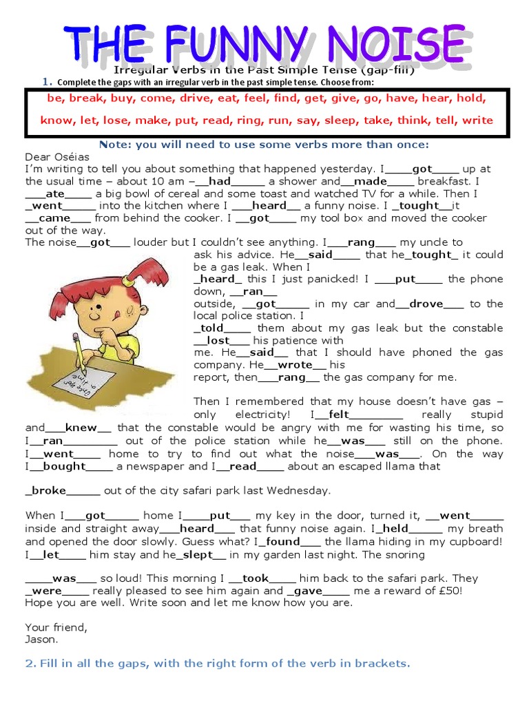 Irregular Verbs in The Past Simple Tense (Gap-Fill) | PDF