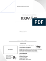 Programas de Estudios Español 2009 PDF