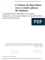 Nova Icària y Bogatell - La Guardia Urbana de Barcelona Limita El Acceso A Cuatro Playas Por Exceso de Bañistas - Cataluña - EL PAÍS PDF