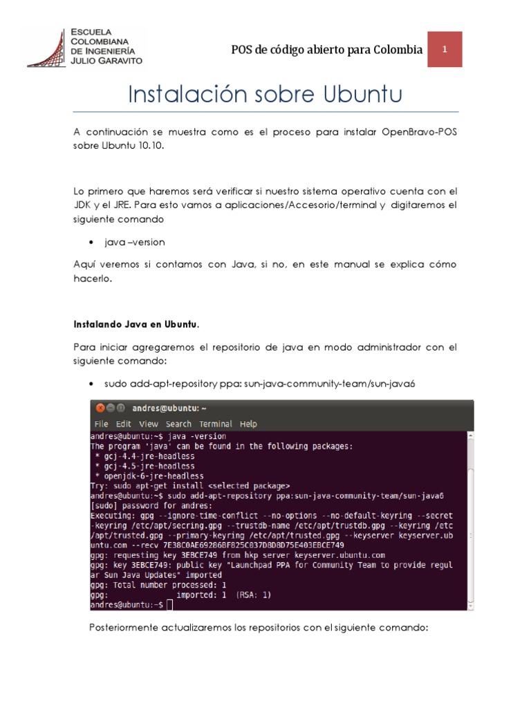 Instalacion en Ubuntu PDF | PDF | Java (lenguaje de programación ...