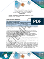 Guía de Actividades y Rúbrica de Evaluación - Unidad 1 - Paso 2 - Primeros Pasos en Un Foro PDF