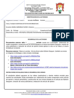 Identificacion de Actividad 1 - Estructuras de Textos Informativos - Español 8 PDF