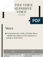 Active Voice and Passive Voice: Voice of The Verb
