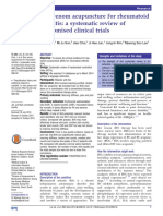 APITOXIN BEE VENOM ACUPUNCTURE FOR RHEUMATOID ARTHRITIS SYSTEMATIC REV RANDOMISED CT lee2014