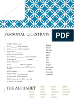 3-Personal Questions