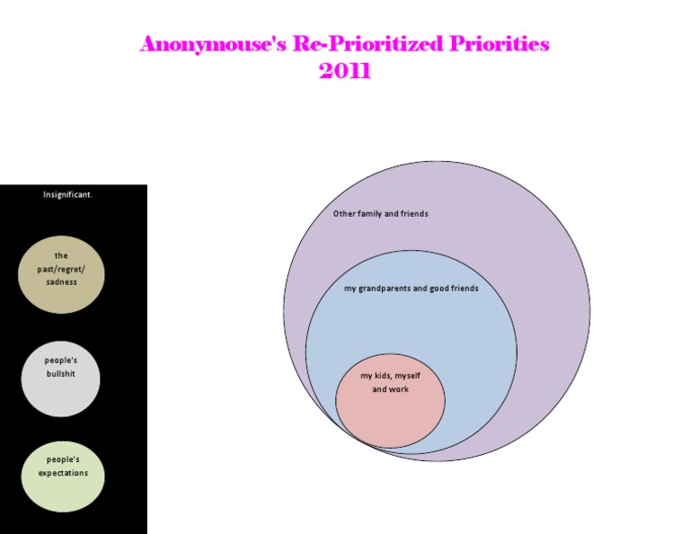 Anonymouse's 2011 Priority Shift | PDF | Self-Improvement