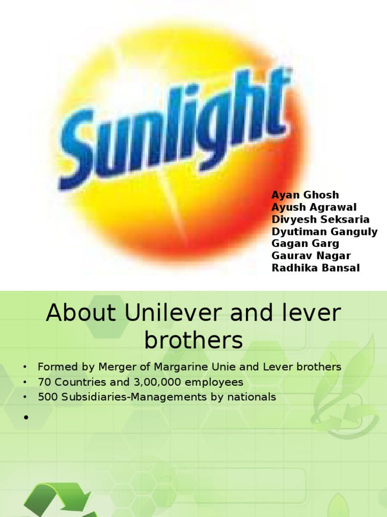 Sunlight Laundry Detergent Unilever Economies