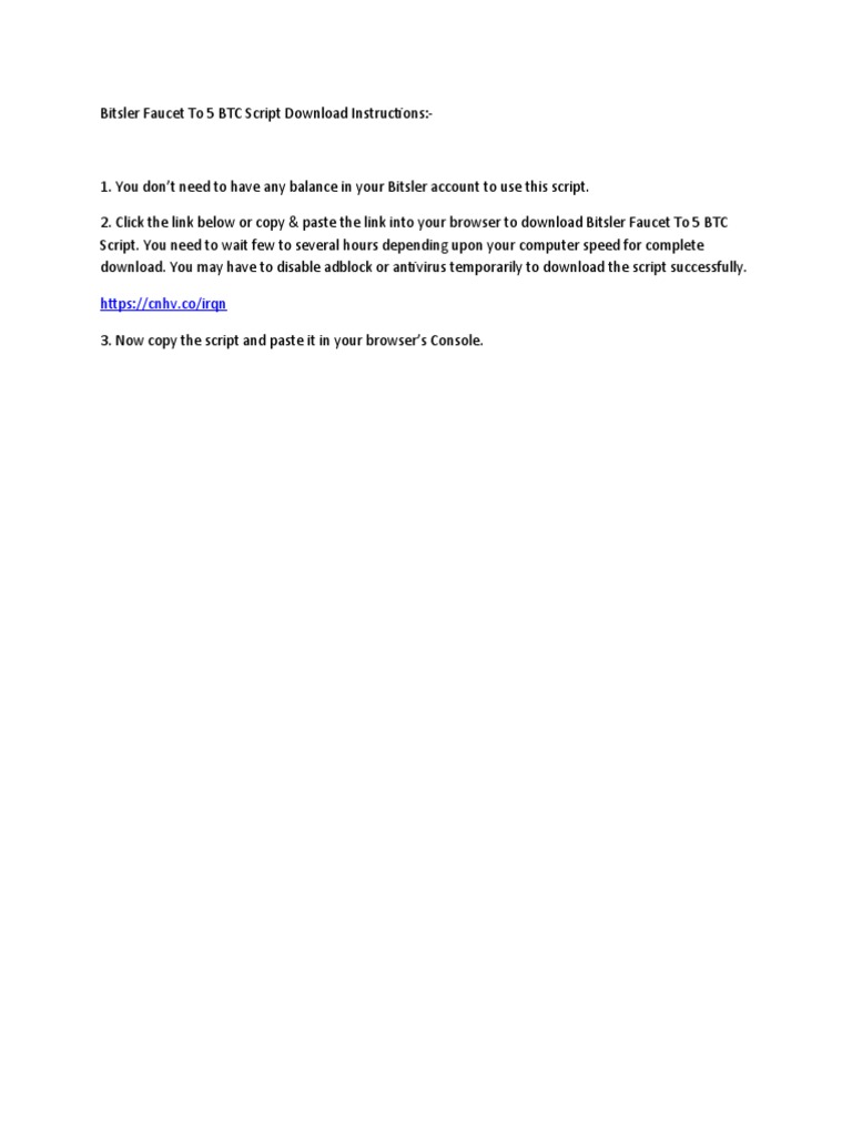 Download Bitsler Faucet Script Guide | PDF