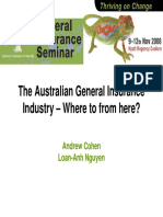 The Australian General Insurance Industry - Where To From Here?