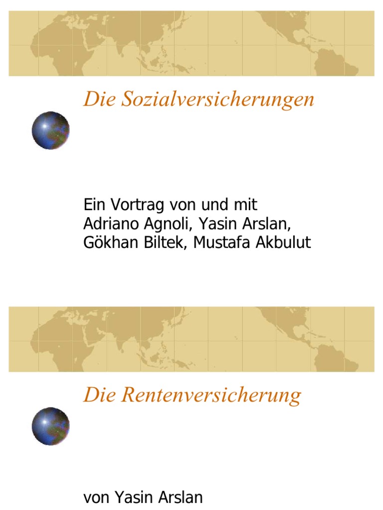 Die Sozialversicherungen