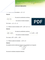 Algebra Suma y Resta Radicales Semejantes PDF