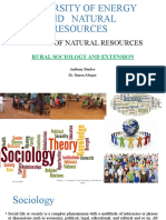 School of Natural Resources: Rural Sociology and Extension