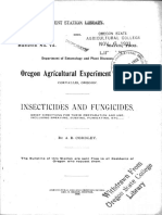 Oregon Agricultural Experiment 'Tion: Insecticides and Fungicides