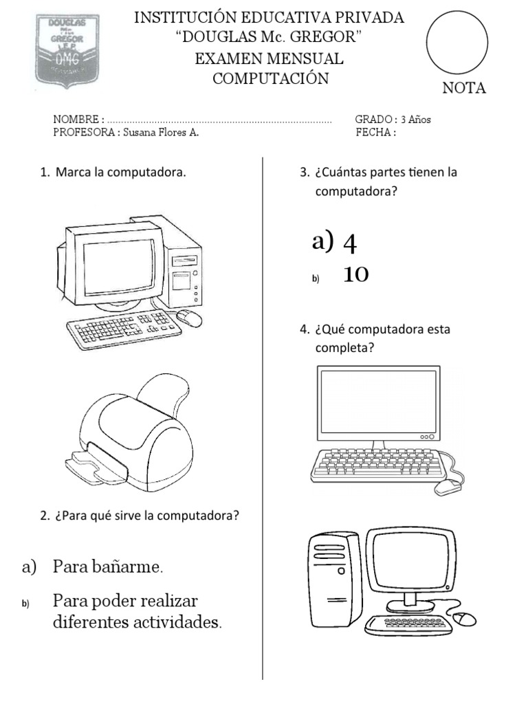 Examen Computación - Marzo | PDF