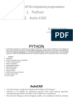 Python 2. Auto-CAD: One Week Skill Development Programmes