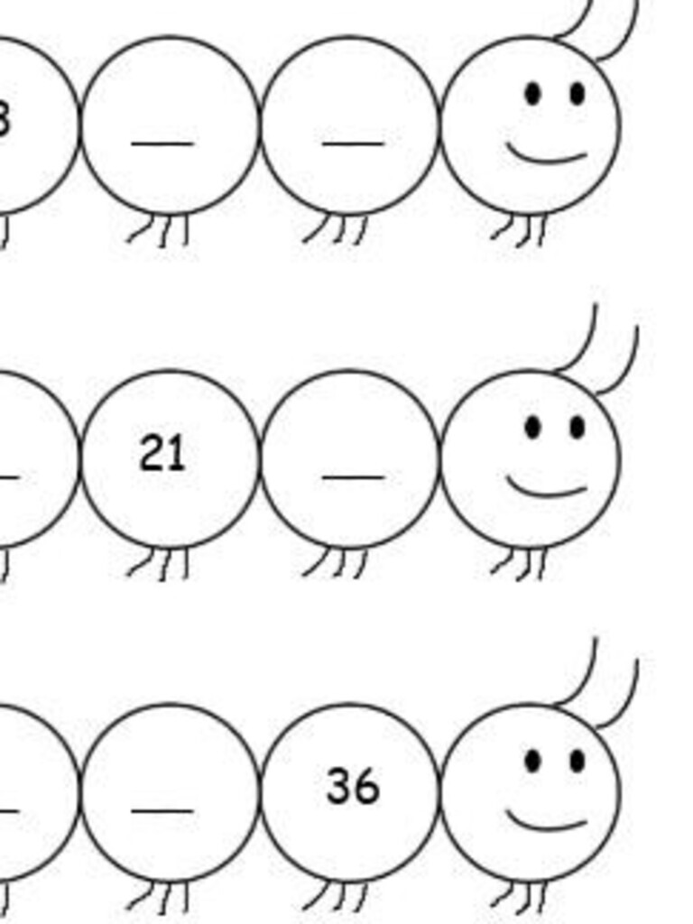 It S A Worksheet Completing Missing Numbers By Counting Backwards Melengkapi Angka Yang Hilang Dengan Berhitung Mundur