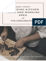 Sanitizing Kitchen Tools and Working Area: Tve-Exploratory