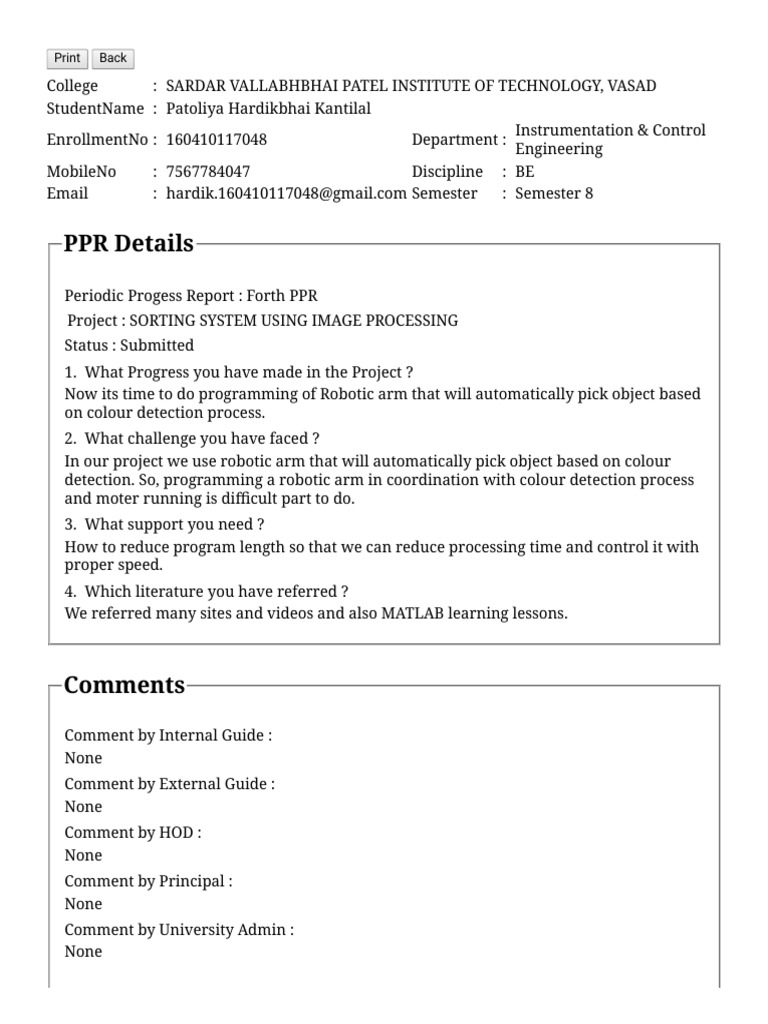 Progress Report on Image Processing Project | PDF