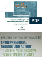 Babsons Entrepreneurial Thought Action A Methodology For Activating Social Innovation