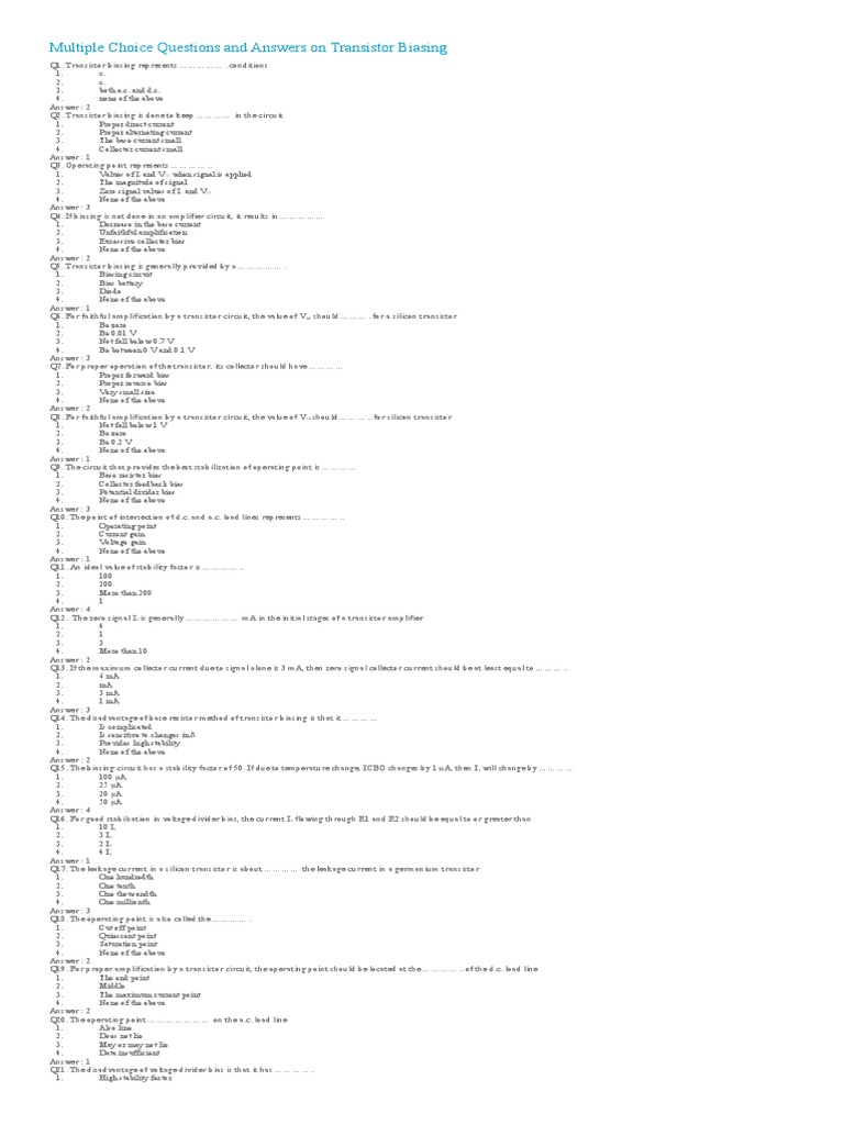 Electronics MCQs PDF Frequency Modulation Operational Amplifier
