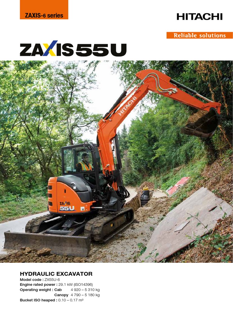 Zaxis-Series: Hydraulic Excavator | PDF | Engines | Truck