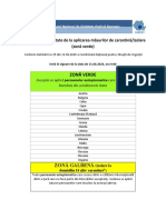 Lista Zonelor Afectate Valabila de La 15.06.2020