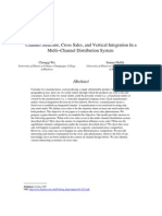 Channel Structure, Cross Sales, and Vertical Integration in A Multi Channel Distribution System