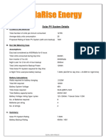 7.3kW Solar PV System Details for Day and Night Loads