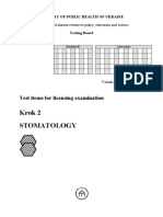 Krok 2 Stomatology: Test Items For Licensing Examination