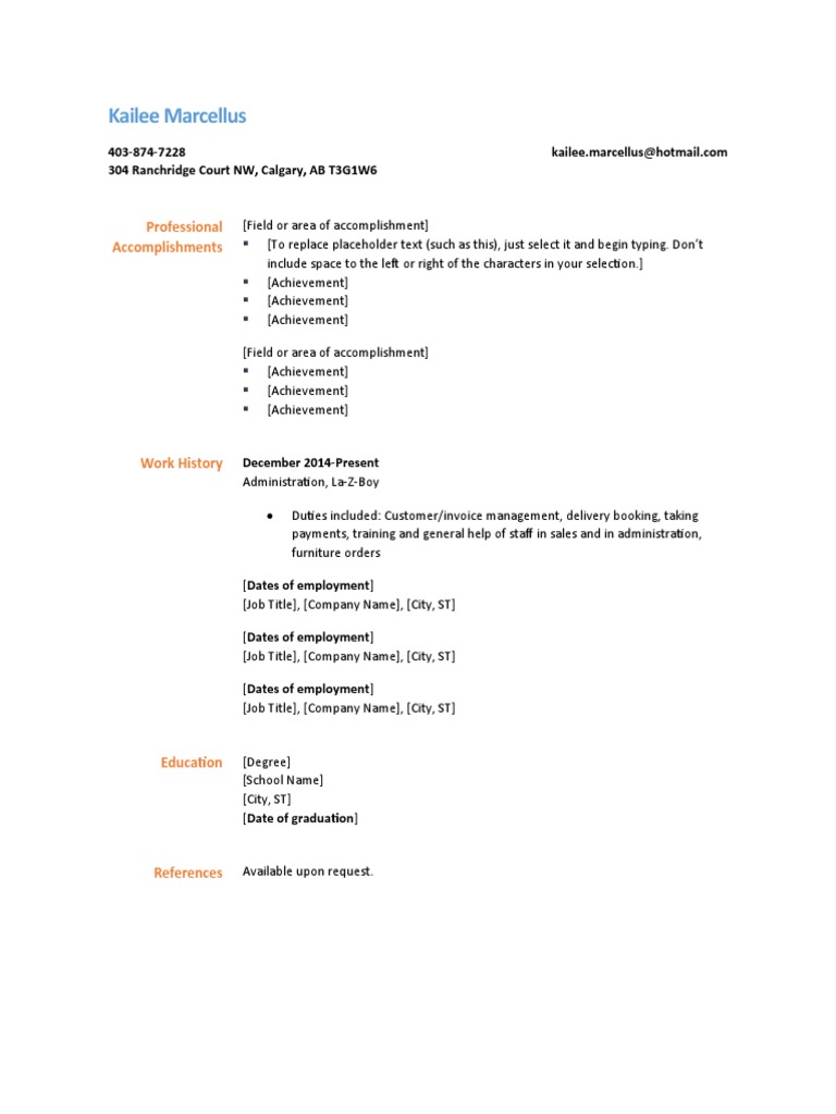Professional Resume Template | PDF | Career & Growth
