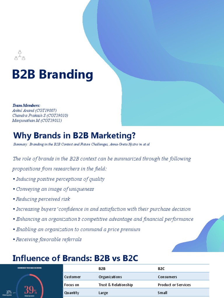 B2B Branding: Team Members | PDF | Brand | Marketing