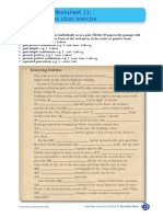 Worksheet 11: Past Tenses Cloze Exercise: Towering Inferno