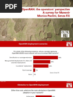 Openran: The Operators' Perspective A Survey For Mavenir Monica Paolini, Senza Fili