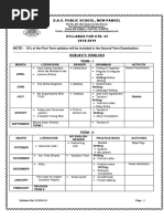 Syllabus Std-VI 2018-19