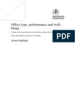 Office Type, Performance and Well-Being: Aram Seddigh