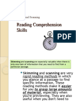 Reading Comprehension Skills