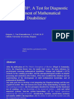 Tedi-Math, A Test For Diagnostic Assessment of Mathematical Disabilities