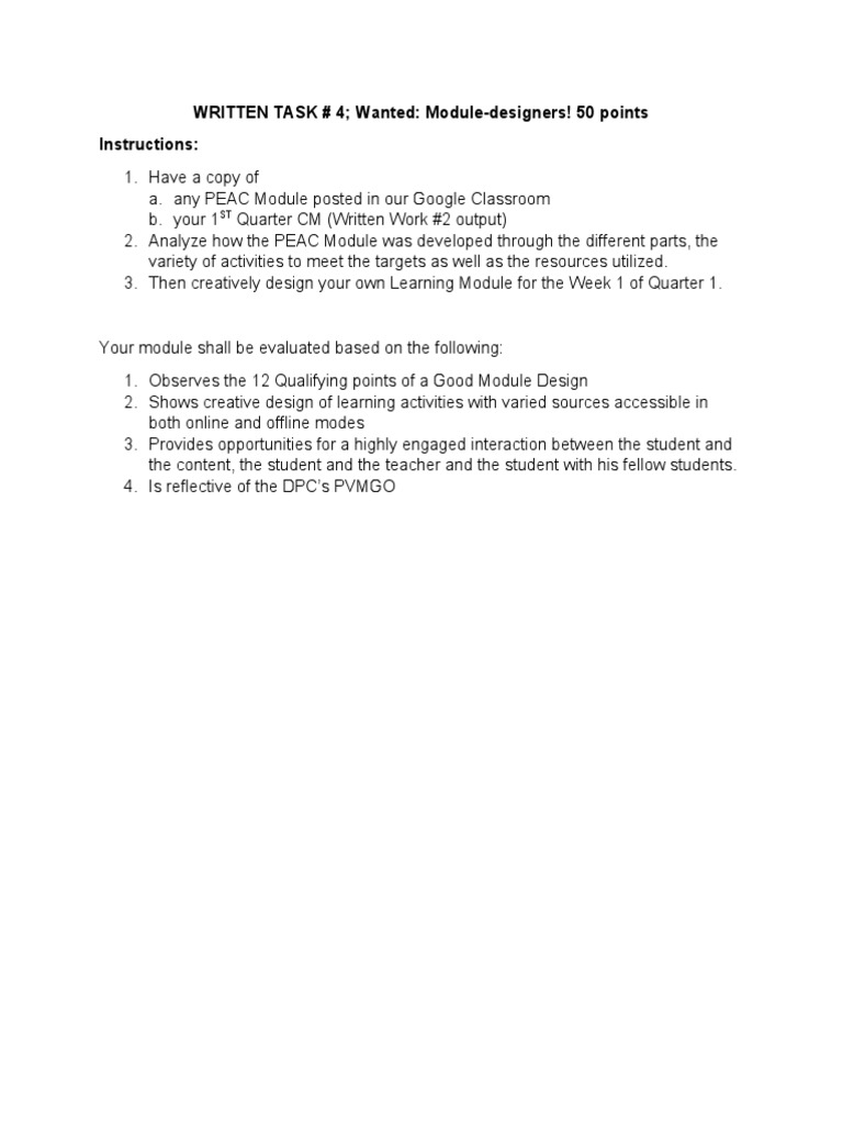 Module Design Challenge | PDF