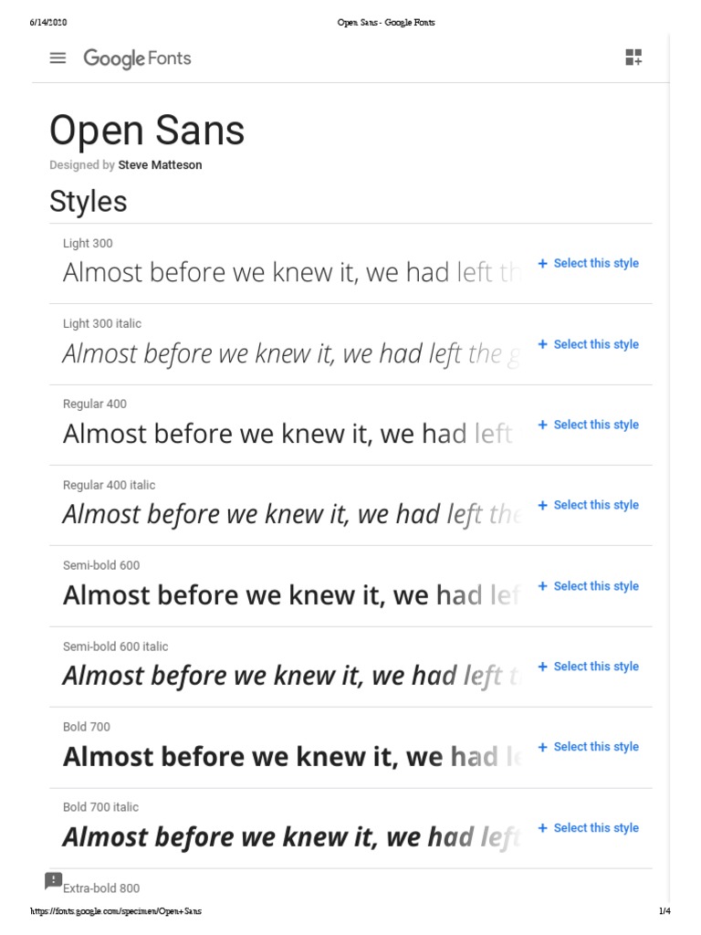 Lucida Sans Google Fonts