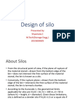 Design of Silo: Presented by Shyamala.C M.Tech (Storage Engg.) 2015604605