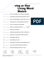 Living or Non Living Word Match