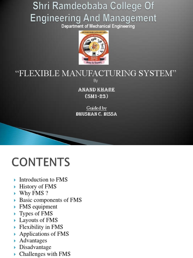 Overview of Flexible Manufacturing Systems | PDF | Numerical Control ...