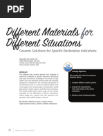 Different Materials For Different Situations:Ceramic Solutions For Specific Restorative Indications