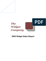 2009 Widget Sales Report