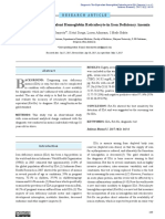 Diagnostic Test Equivalent Hemoglobin Reticulocyte in Iron Deficiency Anemia