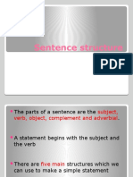Lecture 2-Sentence Structure
