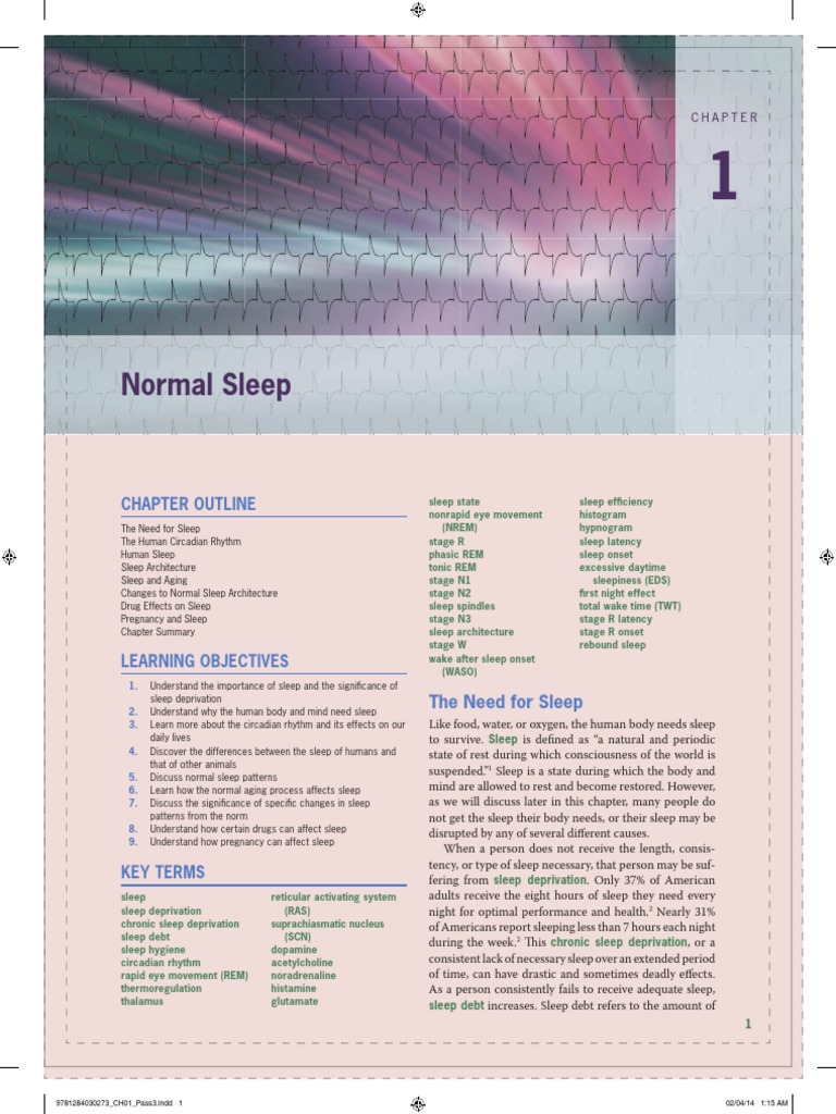 Normal Sleep: Chapter Outline | PDF | Sleep | Rapid Eye Movement Sleep
