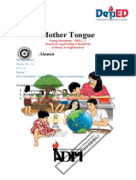 Templates For Mother Tongue Worksheets